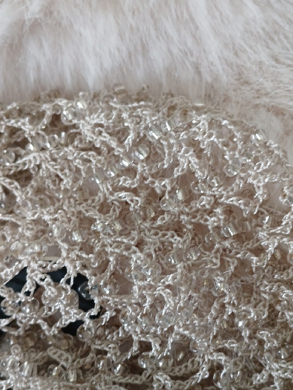 Silver Metallic Knit Hair Net - Women Accessories - Picture 5 of 7
